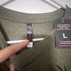 Bucked Up Men's Olive Green Short Sleeve Tee